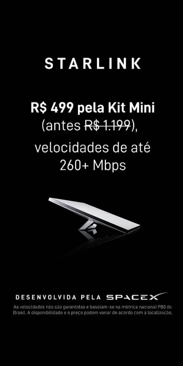 Starlink ficou mais barata